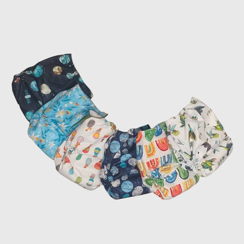 ONE BRAND, ONE STYLE | Newborn Modern Cloth Nappy Hire Package | Bubblebubs BoPeep All in Two